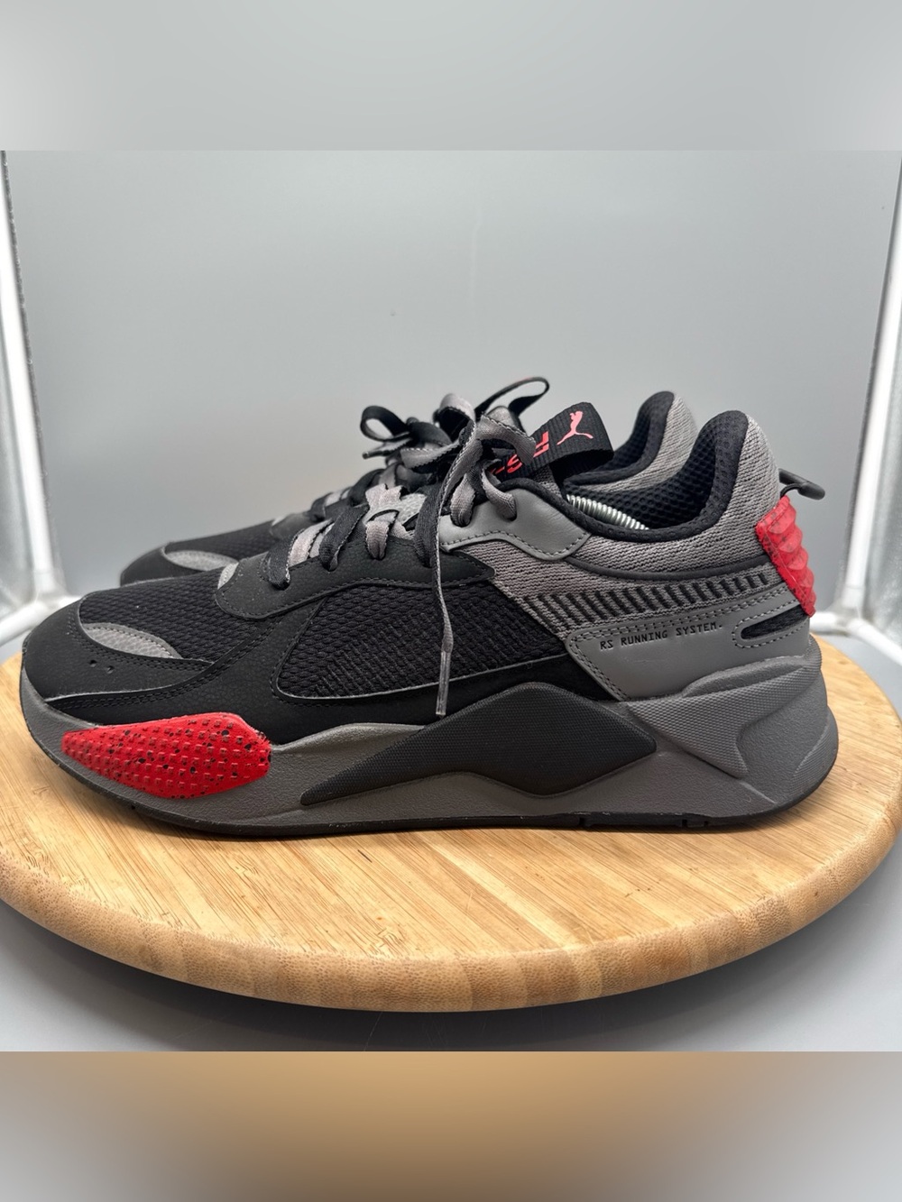 Puma RS-X Halves Black Gray Red Running Sneakers Men's Size‎ 12 EUC